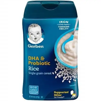 Gerber DHA and Probiotic Single-Grain Rice Baby Cereal