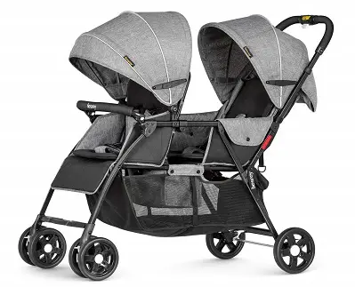 Besrey Double Stroller for Baby and Toddler Tandem Duo Connect Strollers