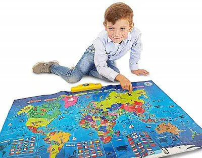 Interactive Talking World Map for Kids by Thinkgizmos