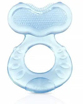 Nuby Silicone Teethe eez Teether with Bristles Includes Hygienic Case