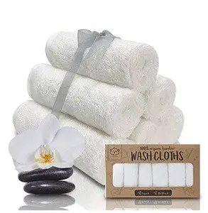 Baby WashclothWhite Bamboo Washcloths Towels