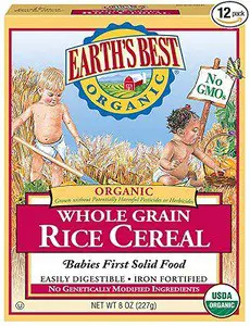  Earth’s Best Organic Infant Cereal, Whole Grain Rice